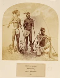 Korewah Groep, Aboriginal, Chota Nagpoor, uit Het Volk van India, door J. Forbes Watson, gepubliceerd 1868